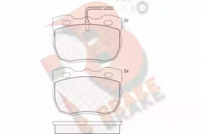R BRAKE rb0839203 -  Комплект тормозных колодок, дисковый тормоз